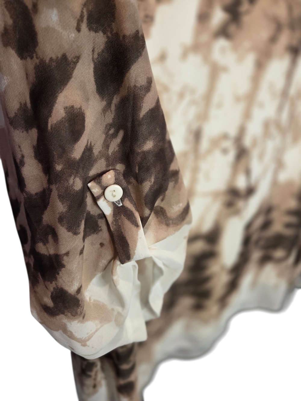 Picadilly Elegant "Tie-Dye" Style Keyhole Blouse - Picture 3 of 6